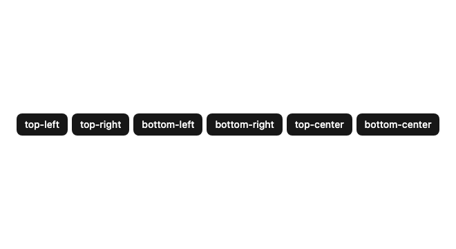 Toast Positions