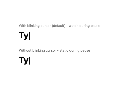 Typing Animation Cursor Blinking