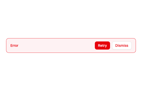Alert Error 3 - Error with Title and Action